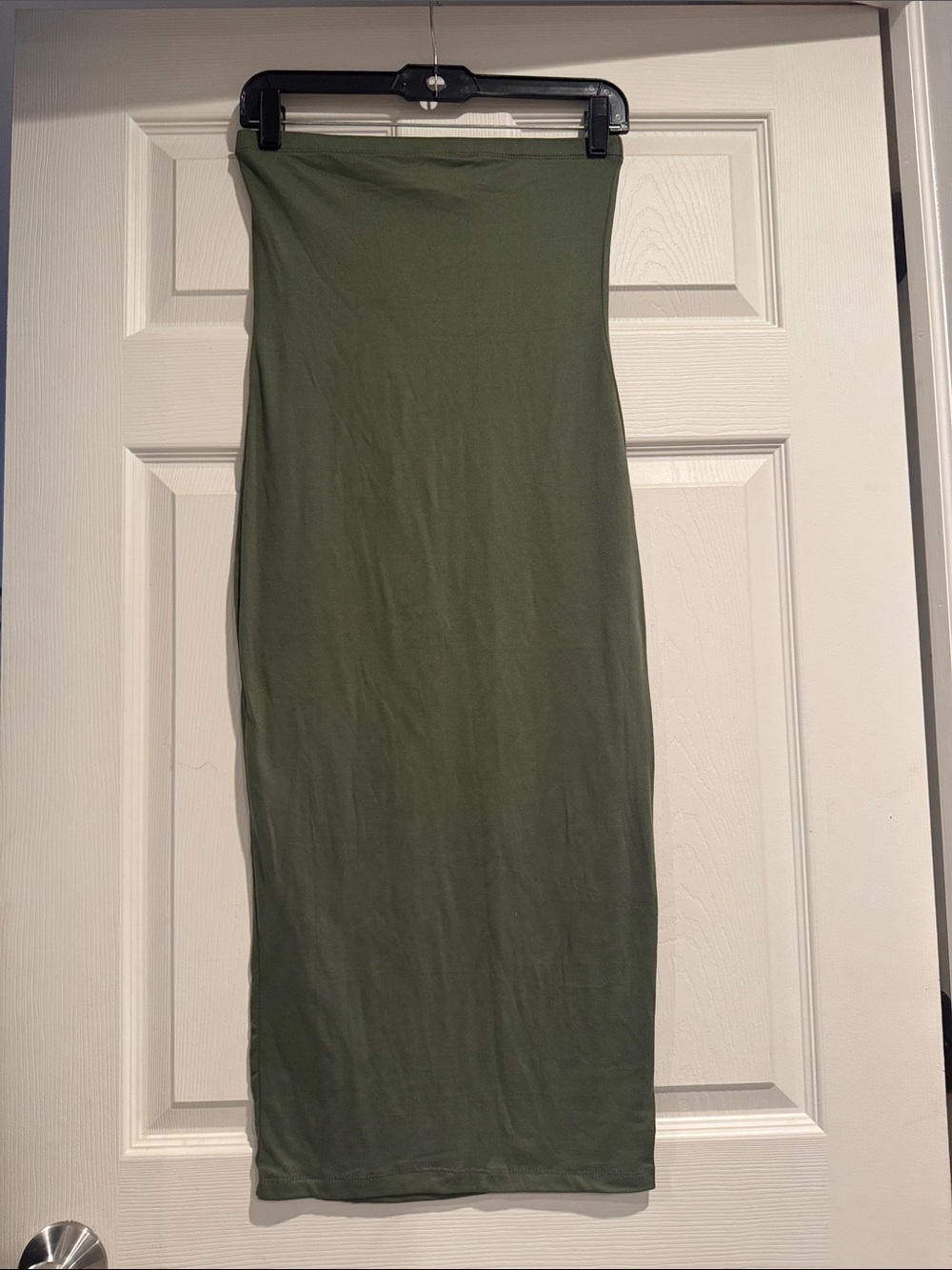 Olive Green Strapless Dress